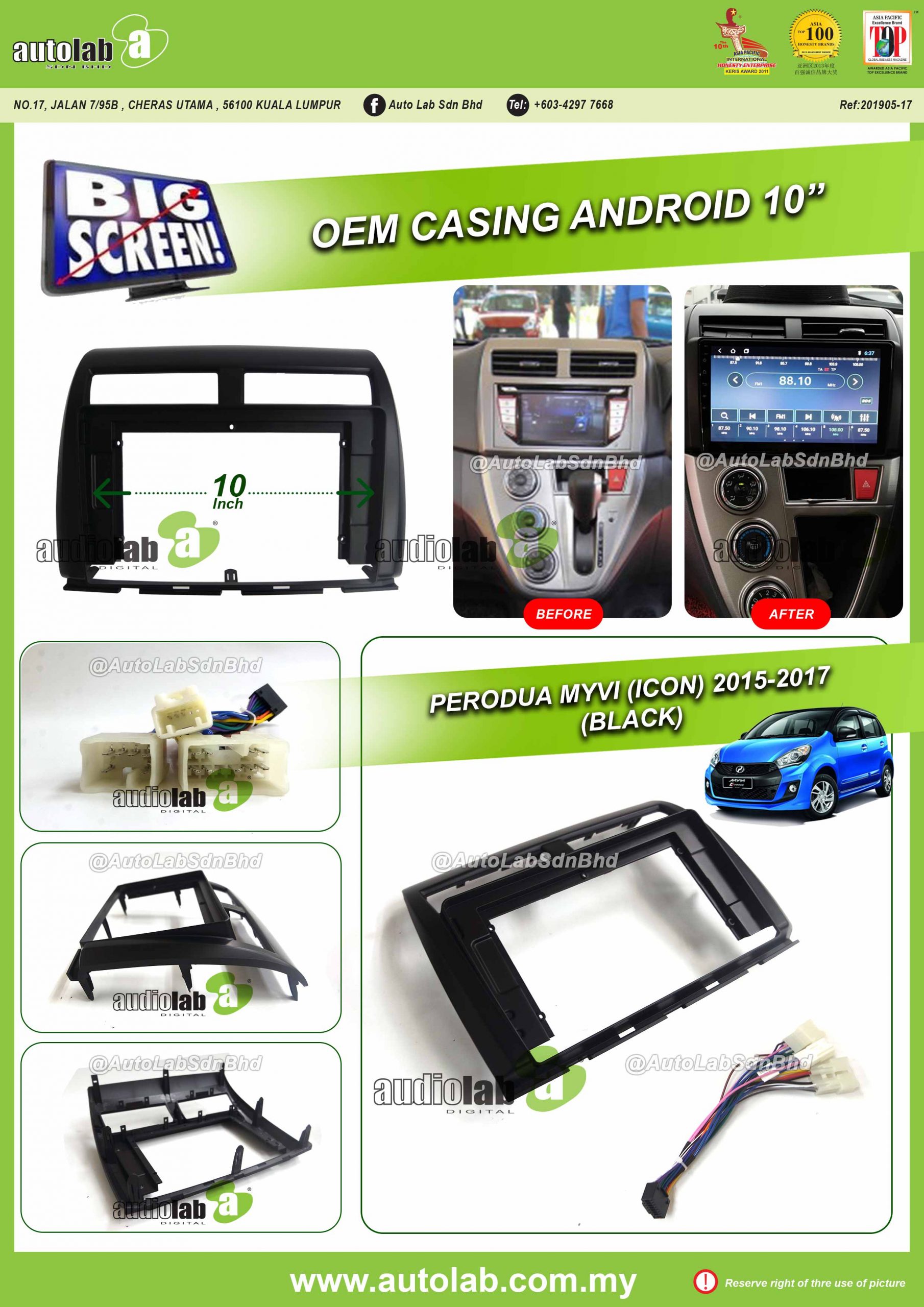 Perodua Myvi (Icon) 2015-2017_10" Casing in Black - Auto 